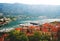 Beautiful landscape of the Kotor bay from the peak of Lovchen