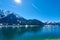 Beautiful landscape of lake Achen on a sunny day in the Austrian Alps. Photo taken in Spring.