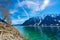 Beautiful landscape of lake Achen on a sunny day in the Austrian Alps. Photo taken in Spring.