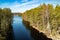 Beautiful landscape and lake Lapinsalmi in the national park Repovesi, Finland