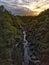 A beautiful landscape with large cliffs and a river