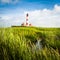 Beautiful landscape with lighthouse at North Sea, Germany