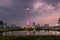 Beautiful landscape of Monas Monument in Medan Merdeka Square, Jakarta