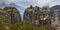 Beautiful landscape of monasteries and rocks of Meteora