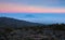 Beautiful landscape of Mount Kilimanjaro at a mesmerizing pink sunset