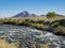 Beautiful landscape with mountain and Las Vegas Wash