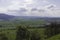 Beautiful landscape of mountains, beautiful sky with cumulus clouds, distant horizon, photography from the mountain, spring nature