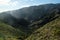 beautiful landscape in the mountains in tenerife overlooking the green valley