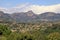 Beautiful landscape with mountains and village Saint-Paul-de-Ven