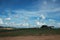 Beautiful landscape on mountains, windmills are working, sky background, popular attractions, Khao Kho, Phetchabun, Thailand.