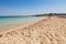 Beautiful landscape near of Nissi beach in Ayia Napa, Cyprus island, Mediterranean Sea. Amazing blue green sea and sunny day