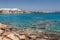 Beautiful landscape near of Nissi beach and Cavo Greco in Ayia Napa, Cyprus island, Mediterranean Sea. Amazing blue green sea and