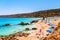 Beautiful landscape near of Nissi beach and Cavo Greco in Ayia Napa, Cyprus island, Mediterranean Sea. Amazing blue green sea and