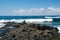 Beautiful landscape with ocean view and volcanic rocks. Punta Del Hidalgo, Tenerife, Canary Islands, Spain