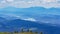 Beautiful landscape over Lake Worthersee surrounded by the Gerlitzen Alps in Austria