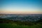 Beautiful landscape over mountains and city at sunset, cave hill belfast, Northern Ireland