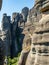 Beautiful landscape overlooking the rock formations in the mountains in Meteora region, Greece