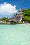 Beautiful landscape people on rock is a symbol of Similan Islands, blue sky and cloud over the sea during summer at Mu Ko Similan