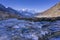 Beautiful Landscape of Pheriche Village (4240 m). Route of Lukla-Everest base camp.