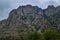 beautiful landscape of quaint stone sculptures formed by weathering of rocks in the Valley of Ghosts on DemerdzhiDemerji