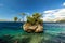 Beautiful landscape of rocky island in Brela, Makarska riviera, Dalmatia, Croatia