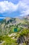 Beautiful landscape scenery of the Gaisalpsee and Rubihorn Mountain at Oberstdorf, View from Entschenkopf, Allgau Alps, Bavaria,