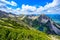 Beautiful landscape scenery of the Gaisalpsee and Rubihorn Mountain at Oberstdorf, View from Entschenkopf, Allgau Alps, Bavaria,
