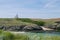 Beautiful landscape and scenic area of Belle-Ile-en-mer with lighthouse at Pointe des Poulains, Bretagne, France