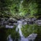 Beautiful landscape of Scotland ,UK.Stream with rocks in forest