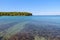 Beautiful landscape of sea Coast of Adriatic sea with Transparent Blue Water near Supetar, Croatia. Popular travel destinations