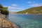 Beautiful landscape of sea Coast of Adriatic sea with Transparent Blue Water in Pucisca, Croatia. Island of Brac summertime