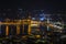 Beautiful landscape at the sea in Greece , Zante city view by night