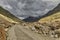 Beautiful Landscape seen on Manali Kaza Road, Himachal Pradesh, India