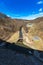 Beautiful landscape seen from top of Bystrzyca water dam to Bystrzyca river