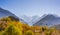 Beautiful Landscape of Shispare peak in Autumn season