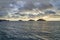 Beautiful landscape of the shoreline on the Galapagos Islands with lava rocks.