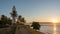 Beautiful landscape shot of the Galle Lighthouse in Sri Lanka during sunset