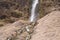 Beautiful landscape with a small waterfall in the rocks in Iceland