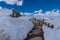 Beautiful landscape snow mountain view of Dagu Glacier National park ,Chengdu, China