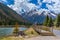 Beautiful landscape snow mountain view of Dagu Glacier National park ,Chengdu, China