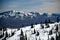 Beautiful landscape at Snowbasin Ski Resort, Utah.