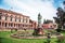 Beautiful landscape with Statue of Frederick Adam in front of the Royal palace of St. Michael and St. George Museum of asian art