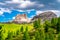 Beautiful landscape in summer of Mount Averau of the Italian Dolomites