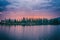 Beautiful landscape, sunset at the lake Strbske pleso, High Tatras, Slovakia