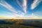 Beautiful landscape at sunset of Mount Hoverla is the highest mountain of the Ukrainian Carpathian Mountains, Chornohora, Goverla