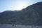 Beautiful landscape with sunset over the  Malakot Mountains. Dahab, South Sinai Governorate, Egypt