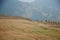 Beautiful landscape tableland Deccan plateau with mountain background