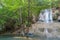 Beautiful landscape of tropical Saiyok waterfall in Kanchanaburi