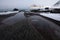 Beautiful landscape from Uttakleiv beach in winter season, Lofoten islands, Norway