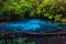 beautiful landscape - view of a blue lake in the jungles of Krabi, Thailand